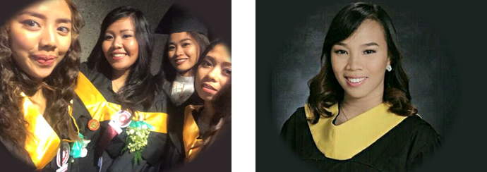 2013年 奨学生のジェナリン(左)、メリージョイ